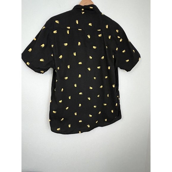 Molokai Surf Co. Button Down X-Large Taco Pattern Black XL Excellent Whimsical - Picture 2 of 4